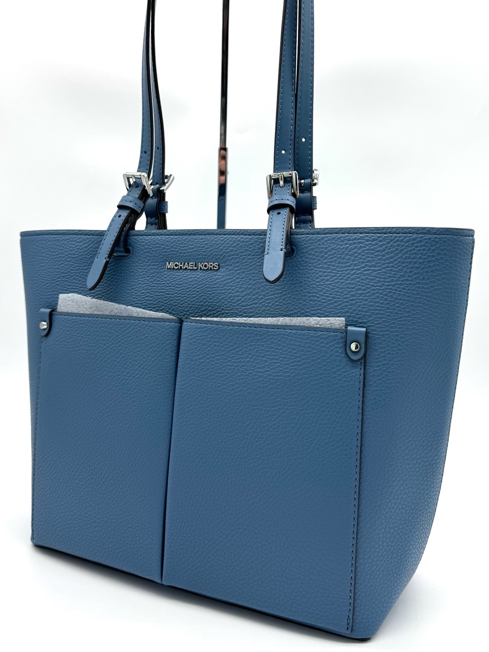 Michael Kors Jet Set Medium Pocket Tote Bag Cornflower